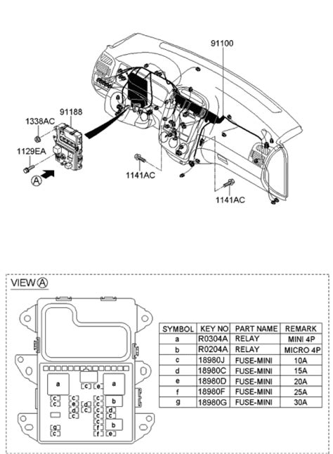 kia spectra er junction box|Kia 919502F830 Instrument Panel Junction Box .